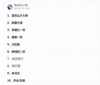 ​你认为世界历史上的十大军事家都应该是谁