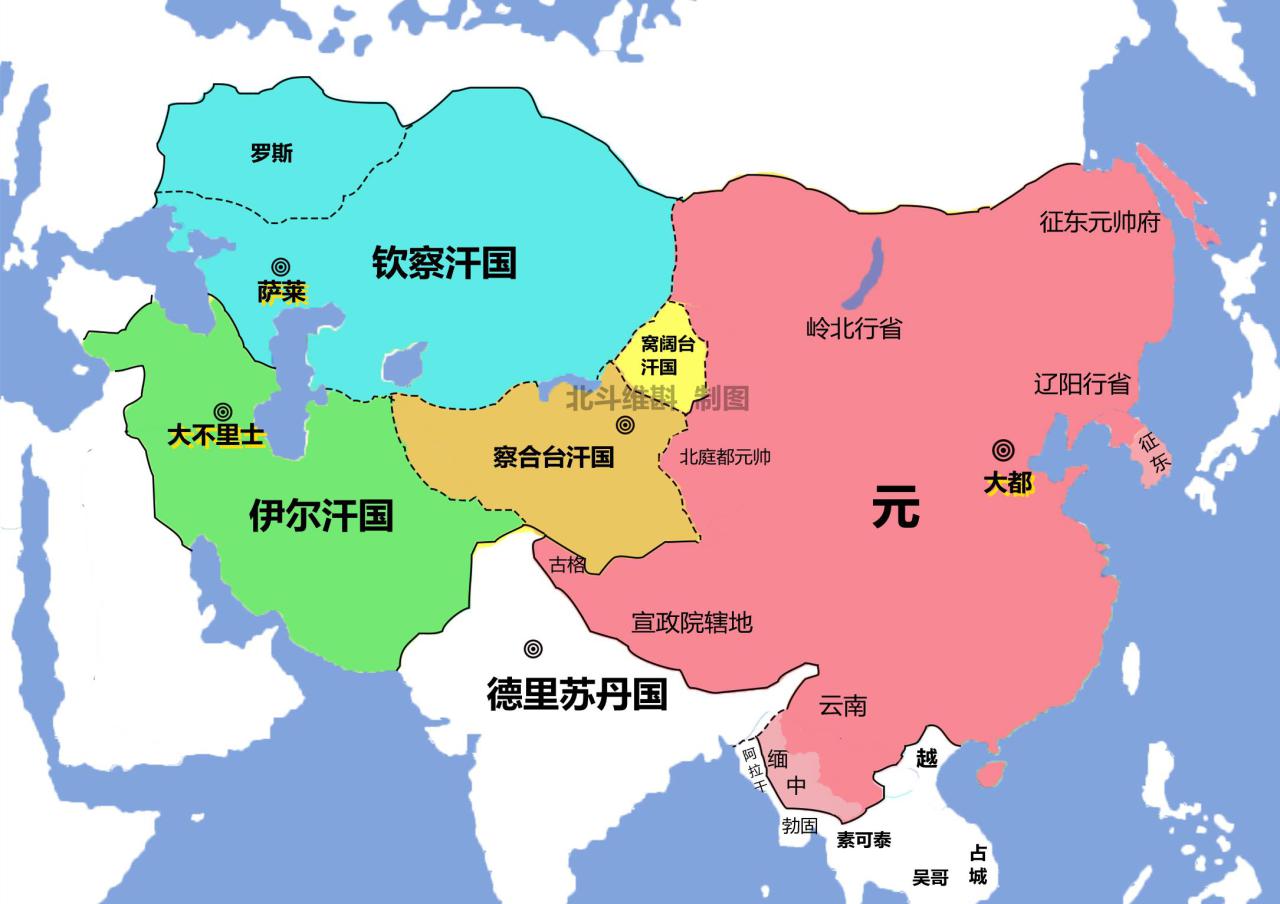 成吉思汗打的天下地图（蒙古帝国的扩张历程）-