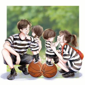 ​一家四口漫画头像