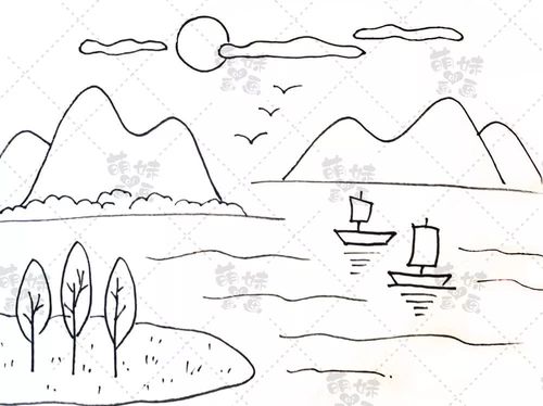 简单全面风景简笔画（简笔画各种风景大全）(7)